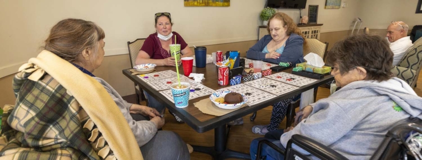 Residents Playing Bingo
